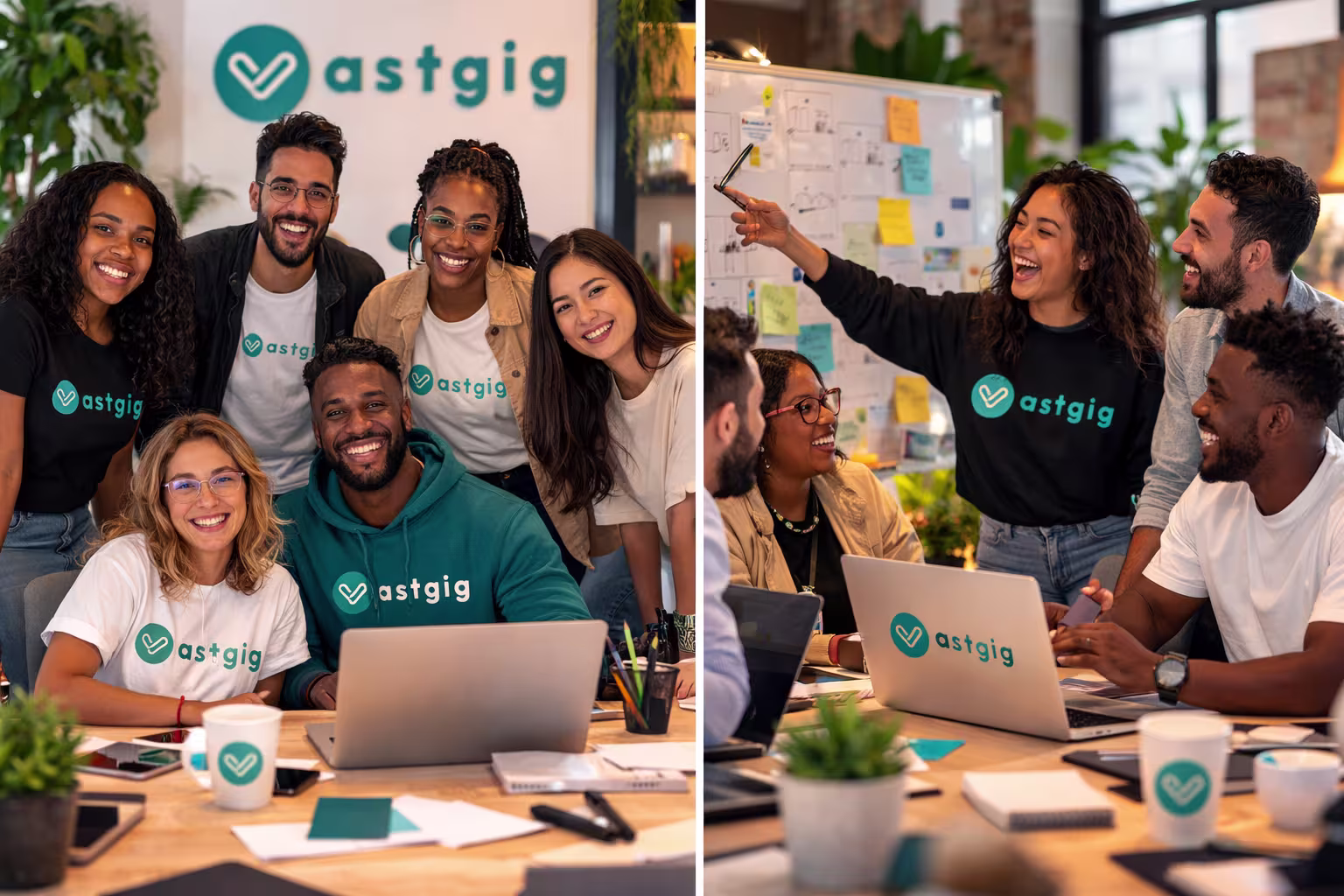 The Vastgig team working together